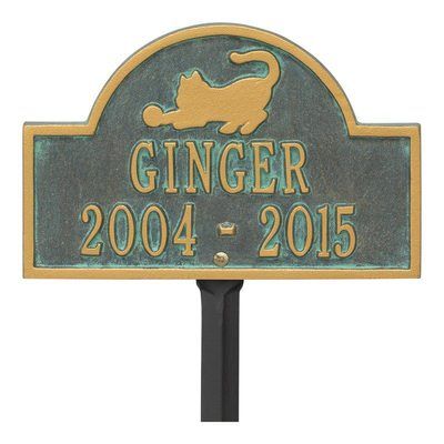 Feline Pet Verde Memorials Plaque